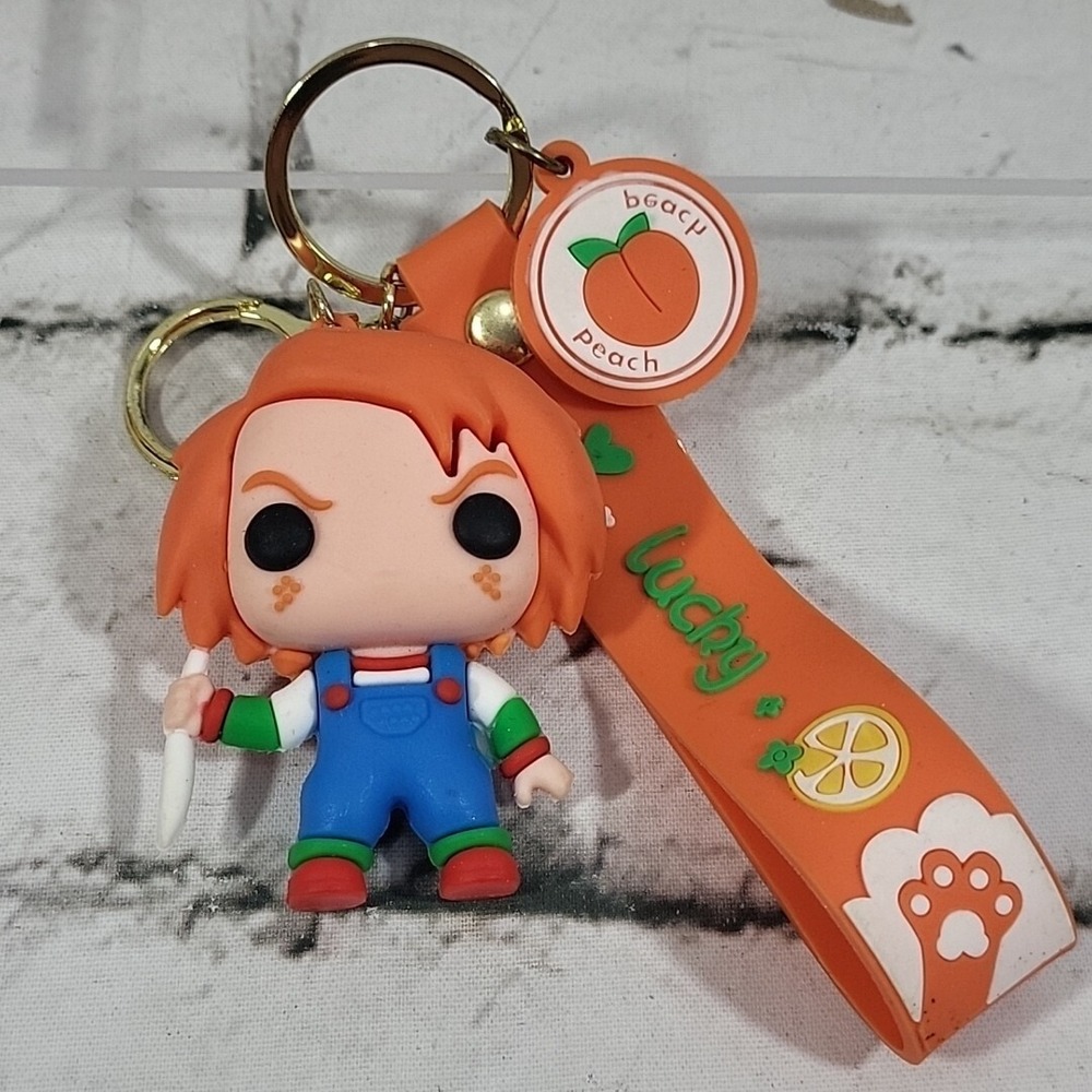 Chucky Childs‎ Play Keychain Vinyl Figural 3D Pendant Wristlet 80s Horror Fandom
